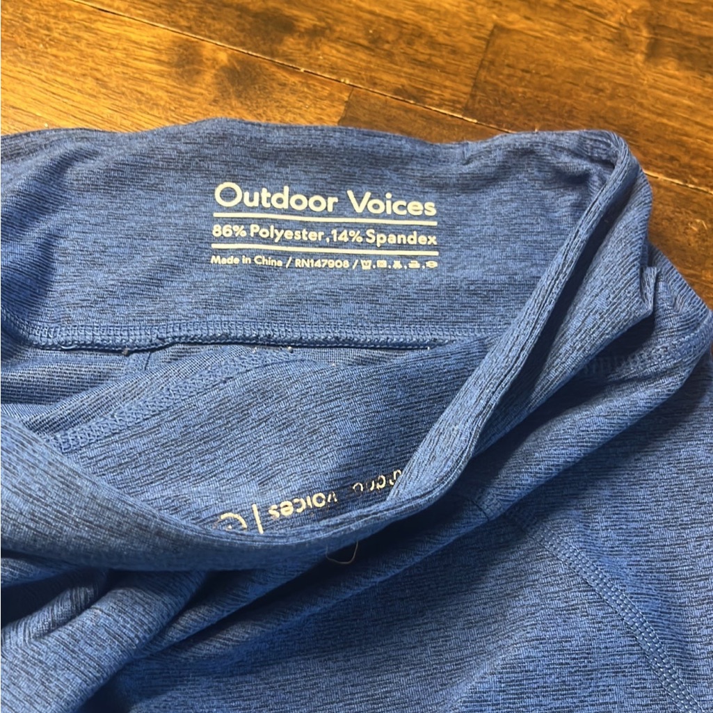 Outdoor Voices Tech Sweat Heathered Blue Leggings Women’s Size Small